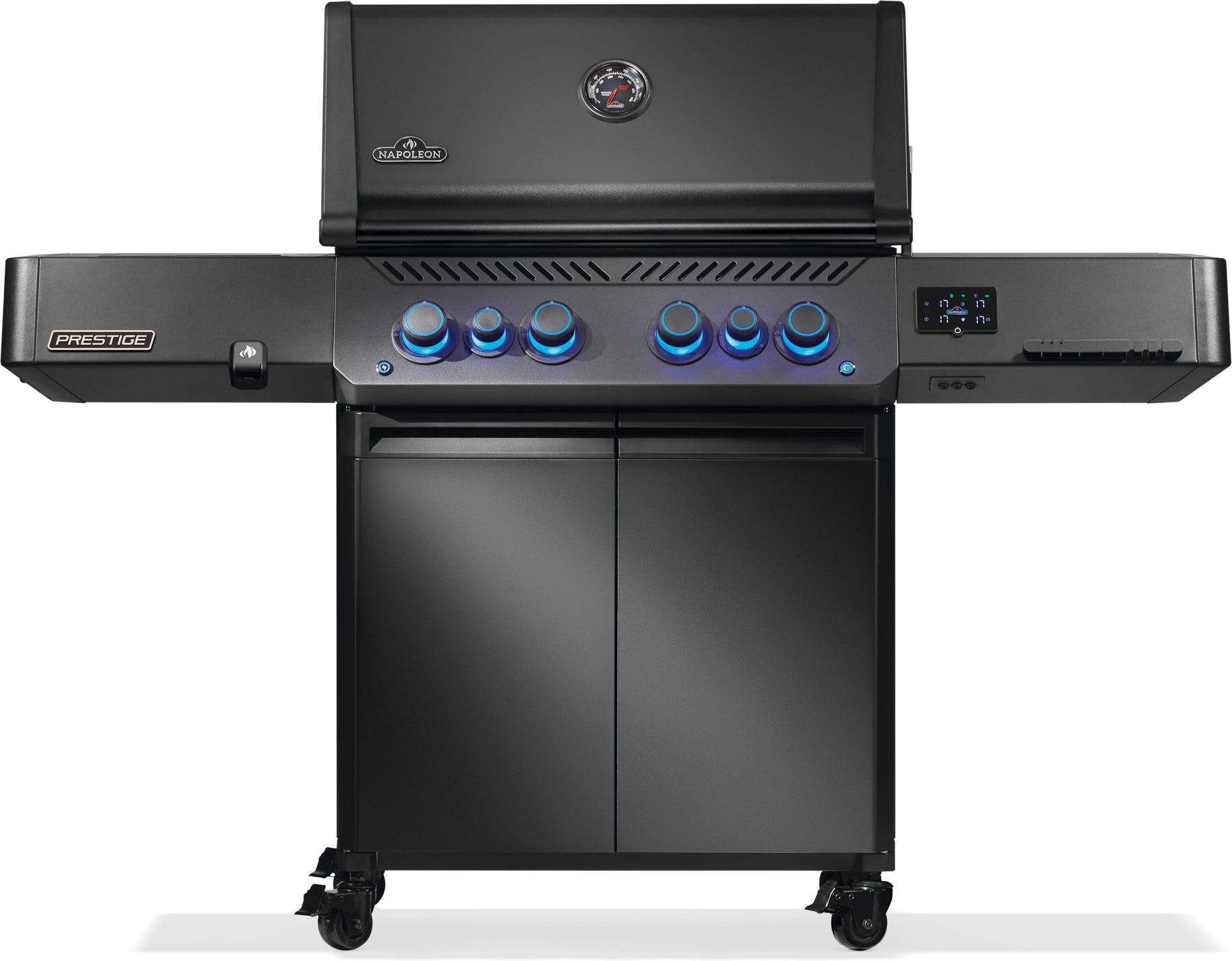 Phantom Prestige® 500 Connected, Propane Gas Grill with Infrared Side and Rear Burner, Matte Black