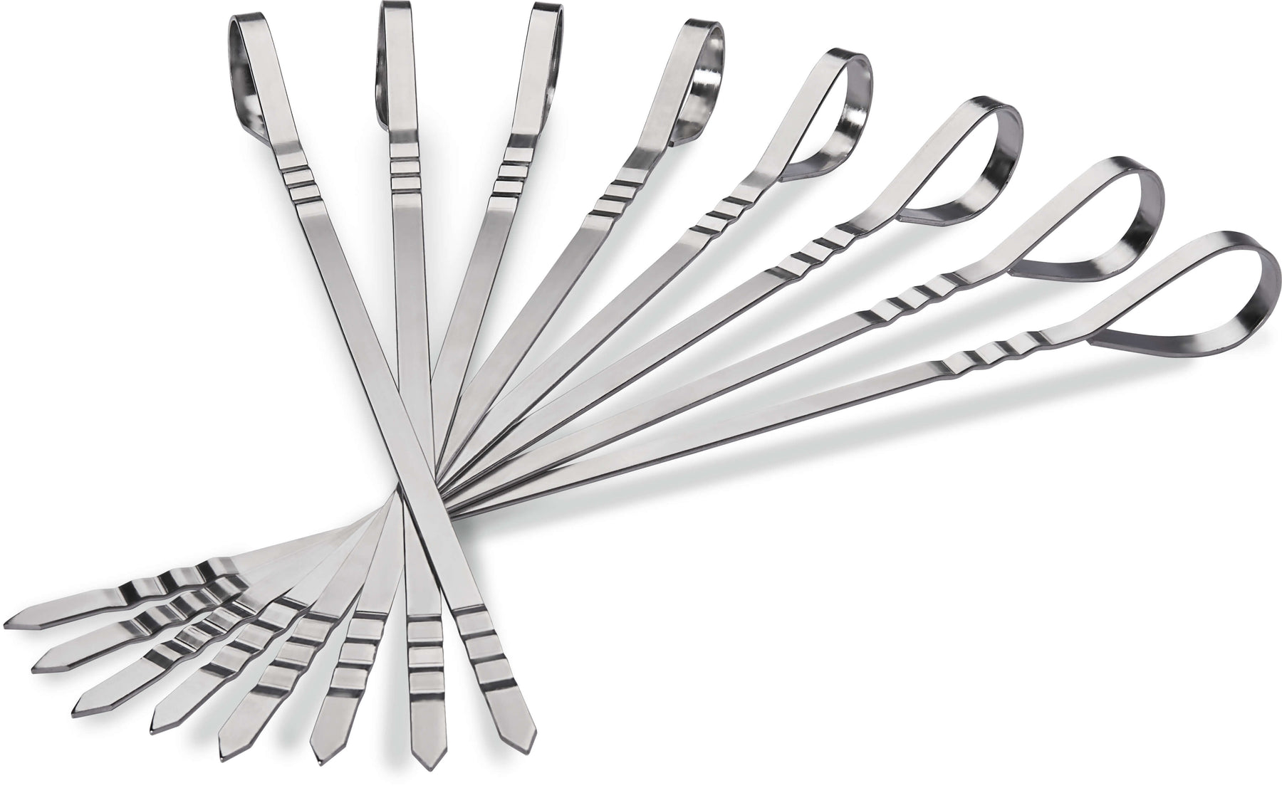 Eight Stainless Steel Multifunctional Skewers