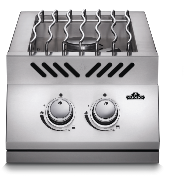 Built-in 500 Series Inline Dual Range Top Burner, Stainless Steel Cover