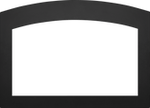 Small Arched 4-Sided Faceplate (for use with 3-Sided Backerplate), Black for Oakville™ 3 Series