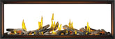 Tall Linear Vector™ 74 See Through with Luminous Logs, Direct Vent Fireplace, Natural Gas, Electronic Ignition