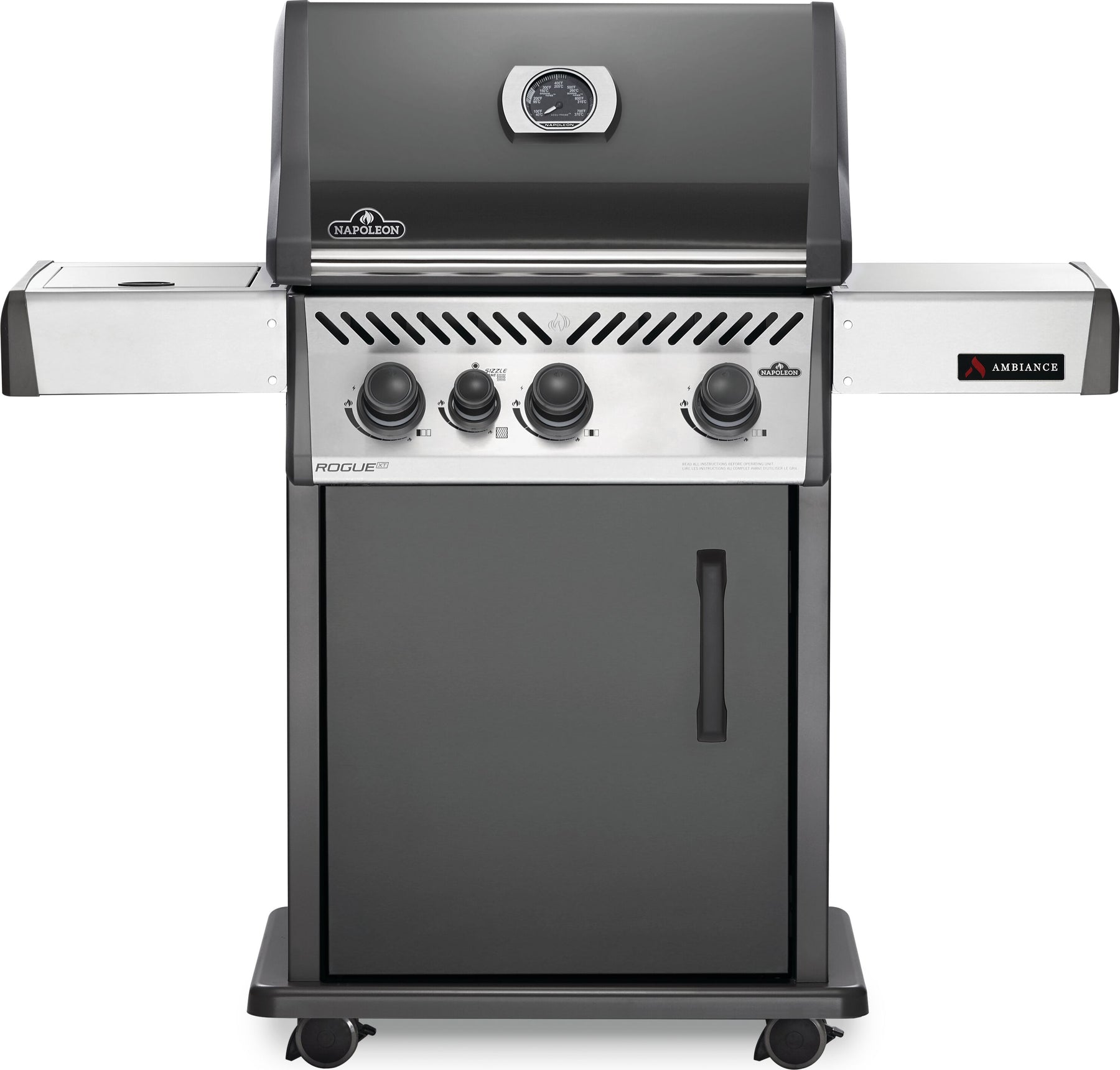 Rogue® XT 425 Ambience, Propane Gas Grill with Infrared Side Burner, Grey
