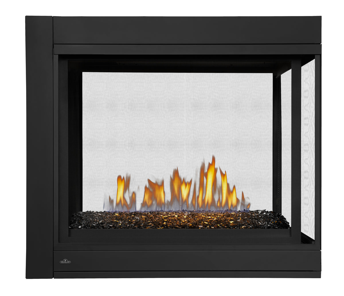 Ascent™ Multi-View 3-Sided Direct Vent Fireplace with Glass Embers, Natural Gas, Electronic Ignition