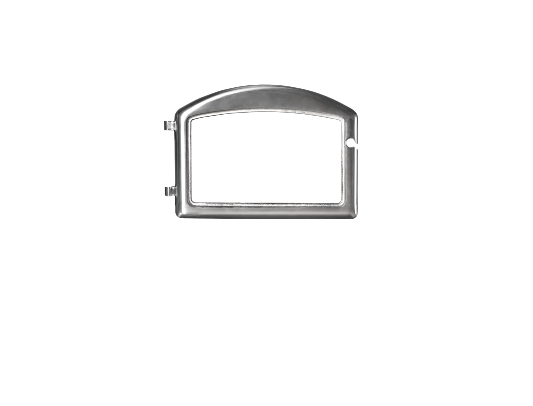 Arched Satin Chrome Plated Cast Iron Door