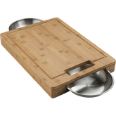 PRO Cutting Board with Stainless Steel Bowls