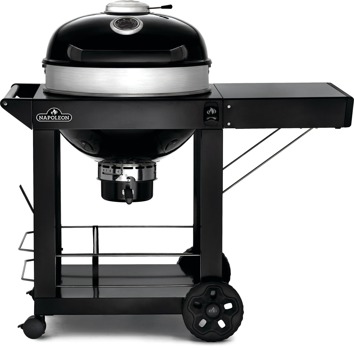 PRO22 Charcoal Kettle Grill, Black with Cart
