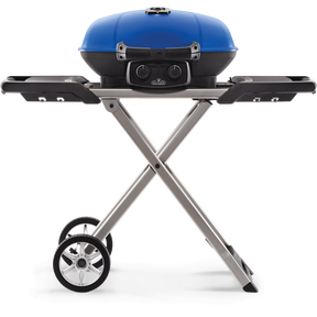 TravelQ™ 285X Portable Propane Gas Grill with Scissor Cart, Blue