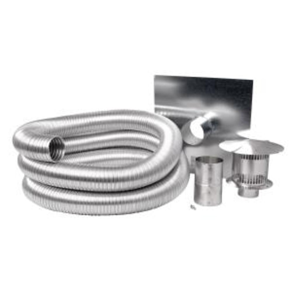Compressed Aluminum Flexible Gas Liner Kit 35ft Length, 3" Diameter