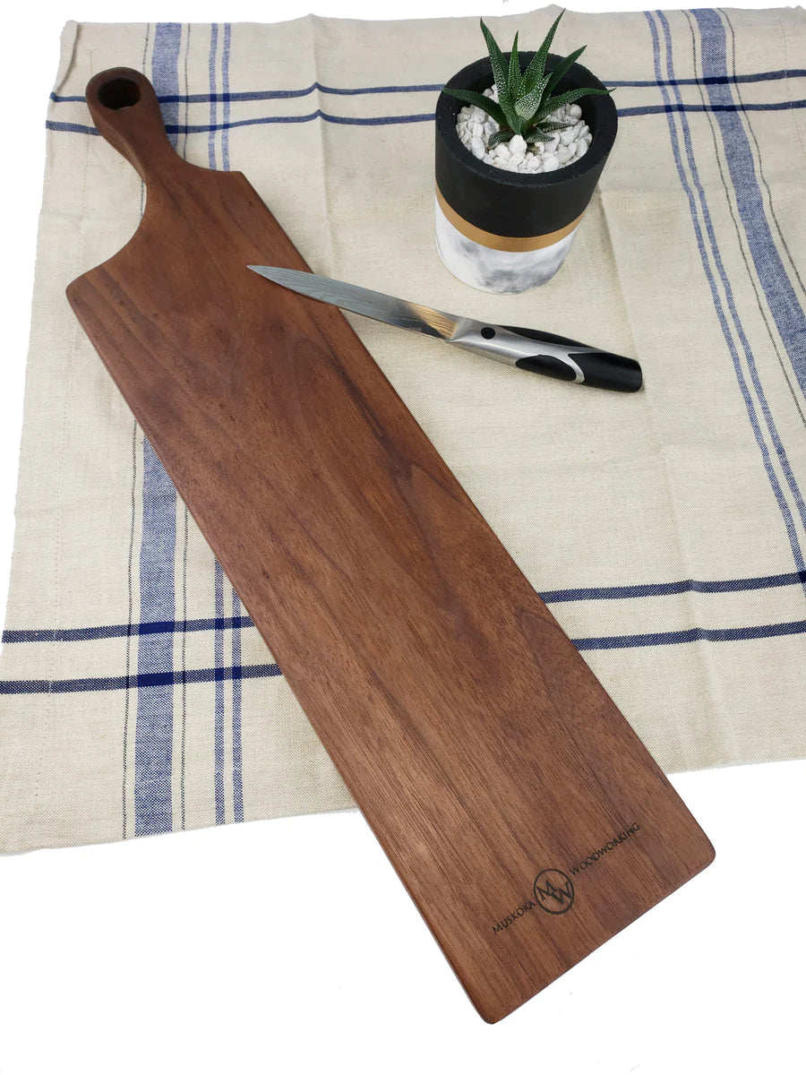 Muskoka Woodworking- Contemporary Bread Board -Walnut - 22"x5