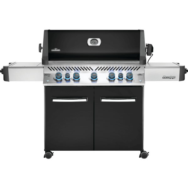 Prestige® 665 Natural Gas Grill with Infrared Side and Rear Burners, Black